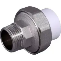 Муфта комбинированная разъемная PPR 40x1\'1/4 с наружной резьбой (Американка) Россия