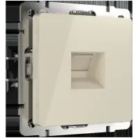Розетка телефонная 1-местная СП Werkel, слоновая кость (RJ-11), WL03-RJ-11-ivory