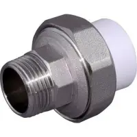 Муфта комбинированная разъемная PPR 50x1\'1/2 с наружной резьбой (Американка) Россия