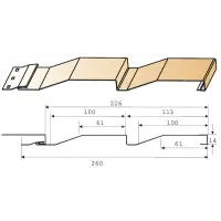 М/Сайдинг МП Ecosteel глянец **, Корабельная Доска, толщина 0.5 мм, размер 0,26*м2