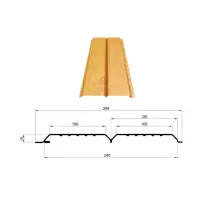 М/Сайдинг МП PE RAL **, L брус, толщина 0.45 мм, размер 0,264*м2