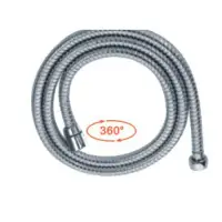 Шланг для душа HAIBA НВ43-2 имп (1/2") + имп (1/2") в двойной оплетке, хром, 2,0м