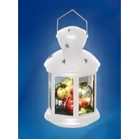 Фонарь со светодиодной гирляндой внутри, на батарейке 12 LED, 12*20 см, ULD-L1220-012/TTB/WW WHITE