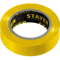 Изолента ПВХ 15мм х 10м желтая, не поддерживает горение, STAYER Protect-10