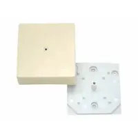 Коробка разветвительная HEGEL для открытого монтажа 75*75*30мм, слоновая кость, без клеммника, КРК2702 02-01