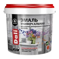 Эмаль DALI акриловая универсальная база А, полуматовая RAL 9010, 0,9кг