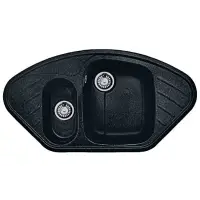 Мойка композитная GRANFEST Corner 960х510 Черная угловая