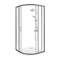 Ограждение душевое Good Door LITE R-100-C-GM