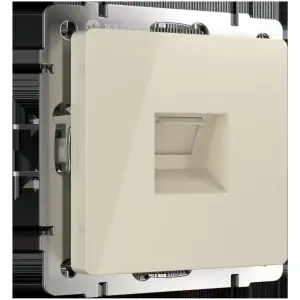 Розетка телефонная 1-местная СП Werkel, слоновая кость (RJ-11), WL03-RJ-11-ivory
