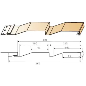 М/Сайдинг МП Ecosteel Textur **, Корабельная Доска, толщина 0.5 мм, размер 0,26*м2