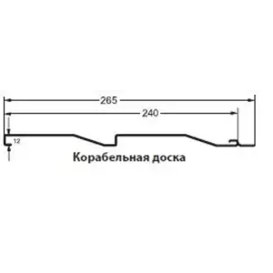 М/Сайдинг Сатин RR **, Корабельная Доска, толщина 0.5 мм, размер 0,265*м2