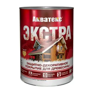 Основа алкидная Акватекс ЭКСТРА 0,8л (калужница) двойная УФ-защита, воск, масло, нанесение на олифу