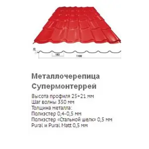 М\черепица СМ Классик, Corundum50 RAL **, 0.5мм STYNERGY, 1.18*м2