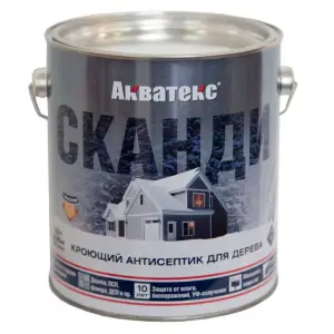 Антисептик кроющий для дерева Акватекс СКАНДИ лакрица 2,5 л