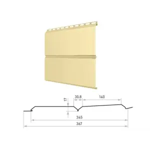 М/Сайдинг Stynergy PE RAL **, Евробрус, толщина 0.45 мм, размер 0,367*м2