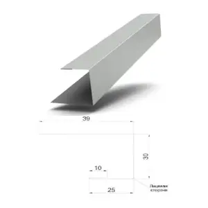 Планка J-профиль Woodstock Ecosteel Textur ** для М/сайдинга МП 25*30*3м.п.