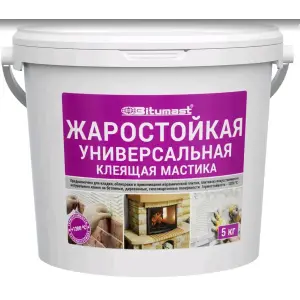Мастика клеящая BITUMAST жаростойкая универсальная 5кг (до +1200ºС)