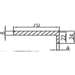 Наличник дверной телескопический PROFILO PORTE 70*8*2150 ривьера крем