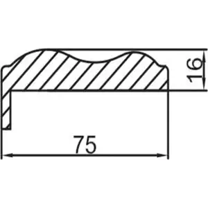 Наличник дверной фигурный телескопический PROFILO PORTE 75*16*2150 зефир