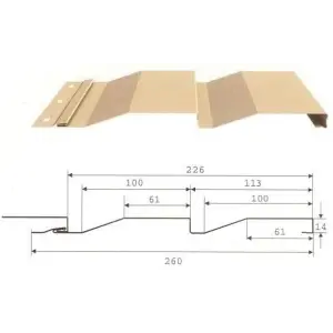 М/Сайдинг МП Ecosteel Textur **, Корабельная Доска, толщина 0.45 мм, размер 0,26*м2