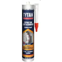 Герметик силикатный для каминов черный TYTAN Professional 280мл (до +1500°C)