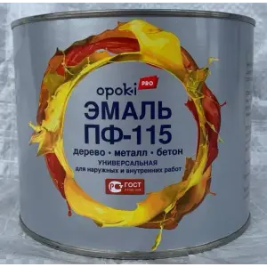 Эмаль ПФ-115 белая 10кг Opoki PRO