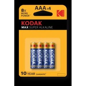 Элемент питания LR03(ААА) алкалиновый 1,5v (уп. блистер 4шт) Kodak MAX SUPER