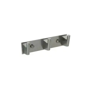 Вешалка для полотенец стальная 3 крючка Fixsen Trend Graphite FX-98005-3, черный графит