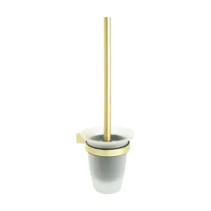 Ерш для туалета стеклянный настенный Fixsen Trend Gold FX-99013, матовое золото
