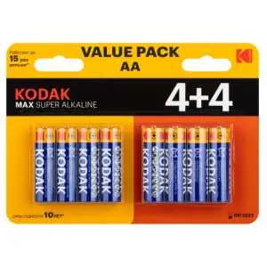 Элемент питания LR6(АА) алкалиновый (уп. блистер 8шт) Kodak MAX SUPER