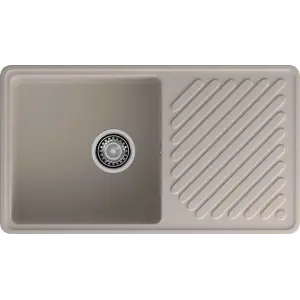 Мойка композитная GRANFEST Quarz 53 860х480 песочный с крылом