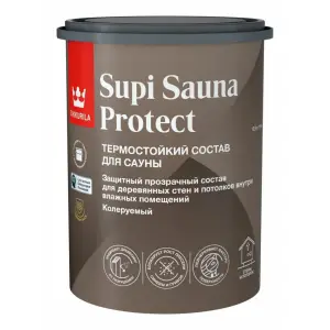Состав защитный для сауны полуматовый TIKKIVALA (Tikkurila) SUPI SAUNA PROTECT EP 0,9л