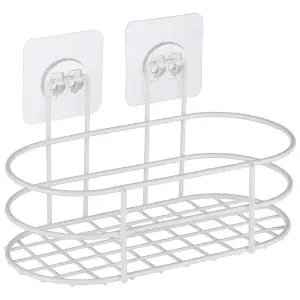 Корзинка подвесная овальная WHITE (крепление: самоклеящаяся основа)