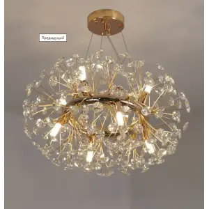 Люстра NESSA 12хG9-590x1295-GOLD/CRYSTAL-220-IP20