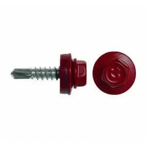 Саморез кровельный 4,8x19 сверло №2 (красное вино) RAL 3005 (уп 250шт) Bh