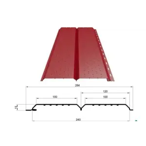 М/Сайдинг МП Ecosteel Matt **, L брус перфорированный, толщина 0.5 мм, размер 0,264*м2