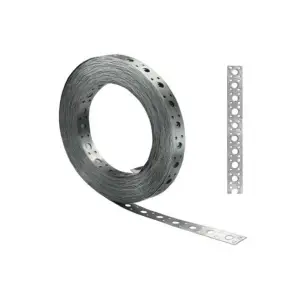 Перфорированная монтажная лента прямая 20х0,55 оцинкованная (бухта 25м)