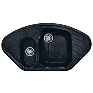 Мойка композитная GRANFEST Corner 960х510 Черная угловая