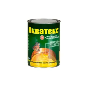 Основа алкидная Акватекс 2 в 1 - рябина 0,8л УФ-защита, влажн. древесина 40%