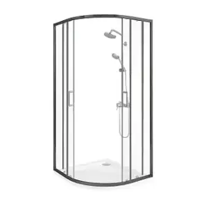 Ограждение душевое Good Door LITE R-100-C-GM