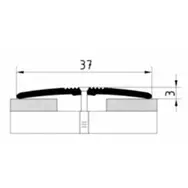 Порог АПС 003 алюминиевый 1800*37*3 мм одноуровневый (37-орех темный)