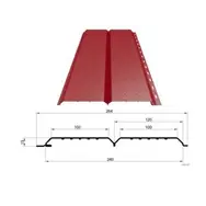 Софит МП PE RAL **, L брус перфорираванный, толщина 0.45 мм, размер 0,264*м2