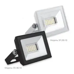 Прожектор светодиодный 10W 6400K 230V IP65 900Лм 62х63х25мм черный Китай SAFFIT, SFL90-10