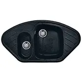 Мойка композитная GRANFEST Corner 960х510 Черная угловая