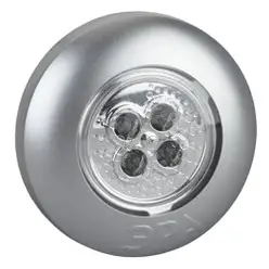Фонарь пушлайт ЭРА SB-503 "Аврора" 4xLED, 3xAAA, серебристый