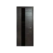 Дверь VERDA ВЕРТИКАЛЬ-1 стекло черное, неро 80, шпон