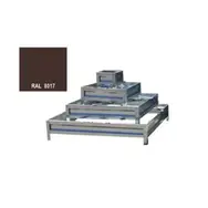 Цветник четырехярусный квадратный RAL 8017 из металлополосы, h= 20 см