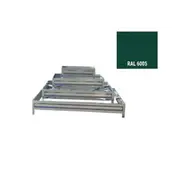 Цветник четырехярусный прямоугольный RAL 6005 из металлополосы, h= 20 см