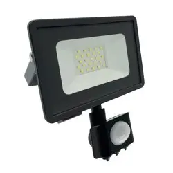 Прожектор светодиодный 30W 6500К 220-240V IP65 2500Лм 178х208х45мм серый с датчиком движения Китай СДО Фарлайт
