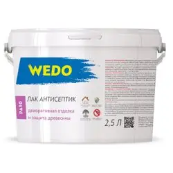 Лак-антисептик акриловый WEDO PA 10 палисандр 2,5л